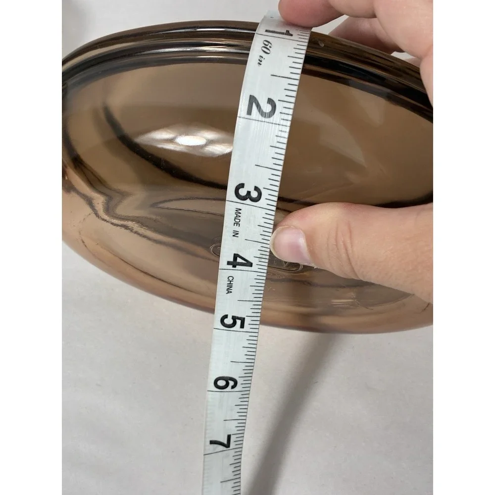 Vintage Vision Corning Amber Lot Of‎ 2 Oval/round Casserole With Lid V150-b-V14B